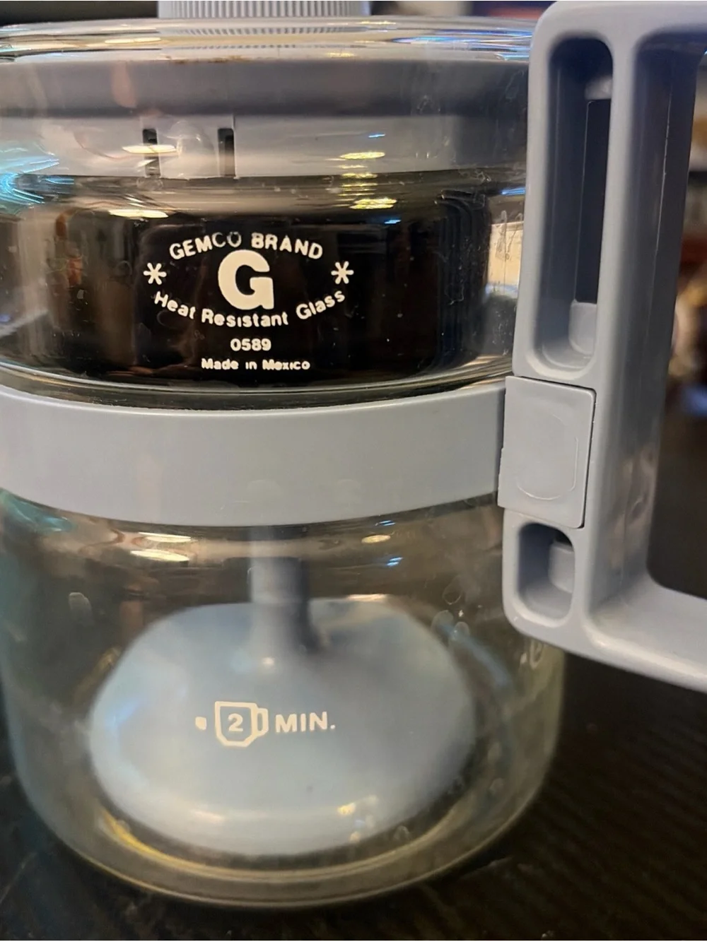 Vintage New Gemco The Micro Perk 2 to 4 Cup Microwave Coffee Percolator (Blue)